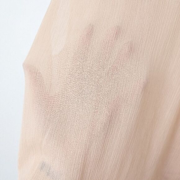 Keepsake The Label nude biscuit cream All Rise sheer sleeveless pleated blouse - Picture 5 of 7